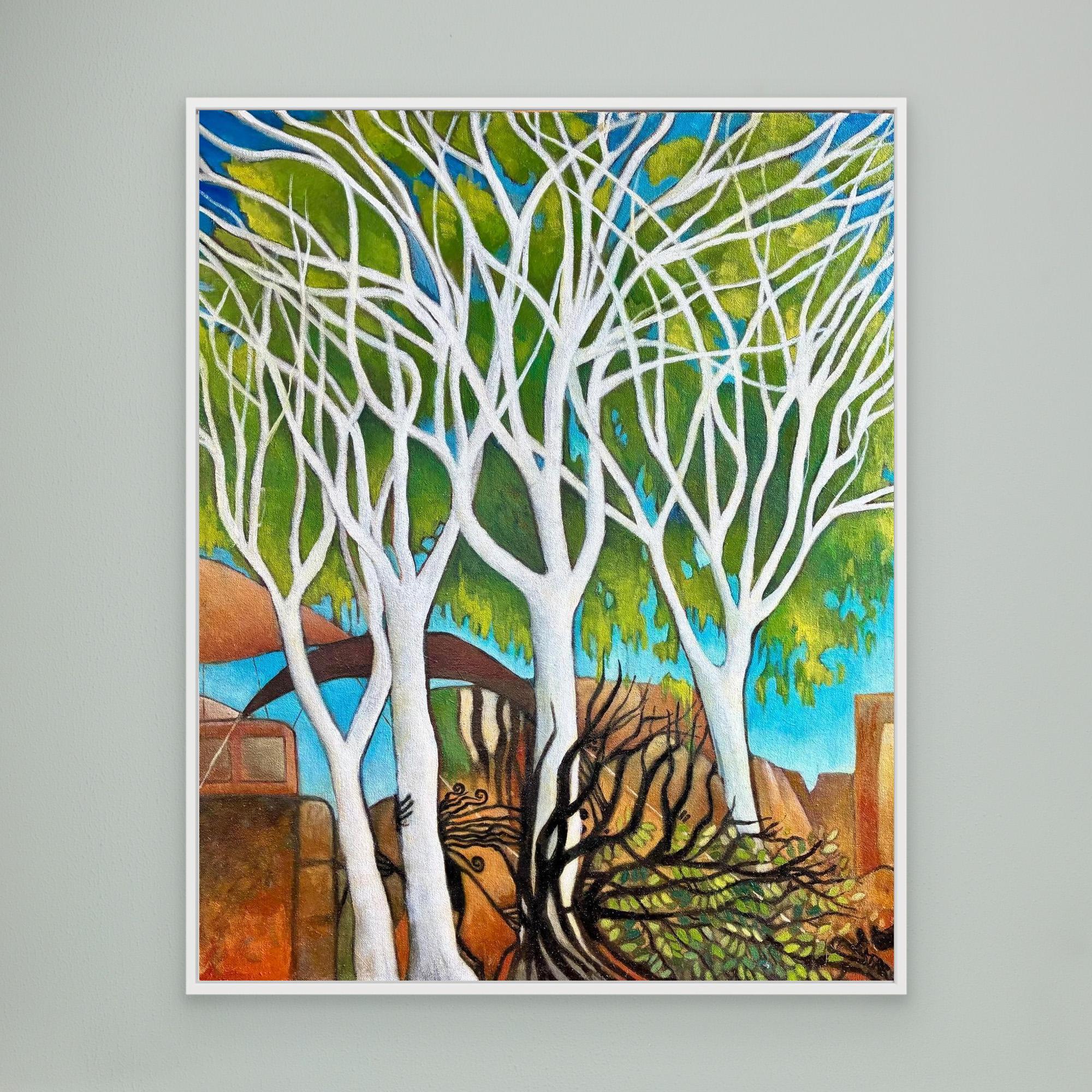 Ghost gum trees at Uluru