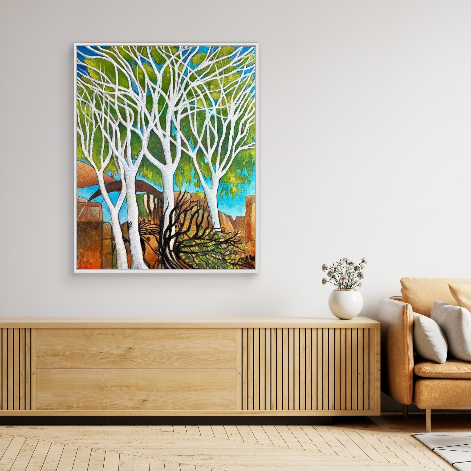 Ghost gum trees at Uluru