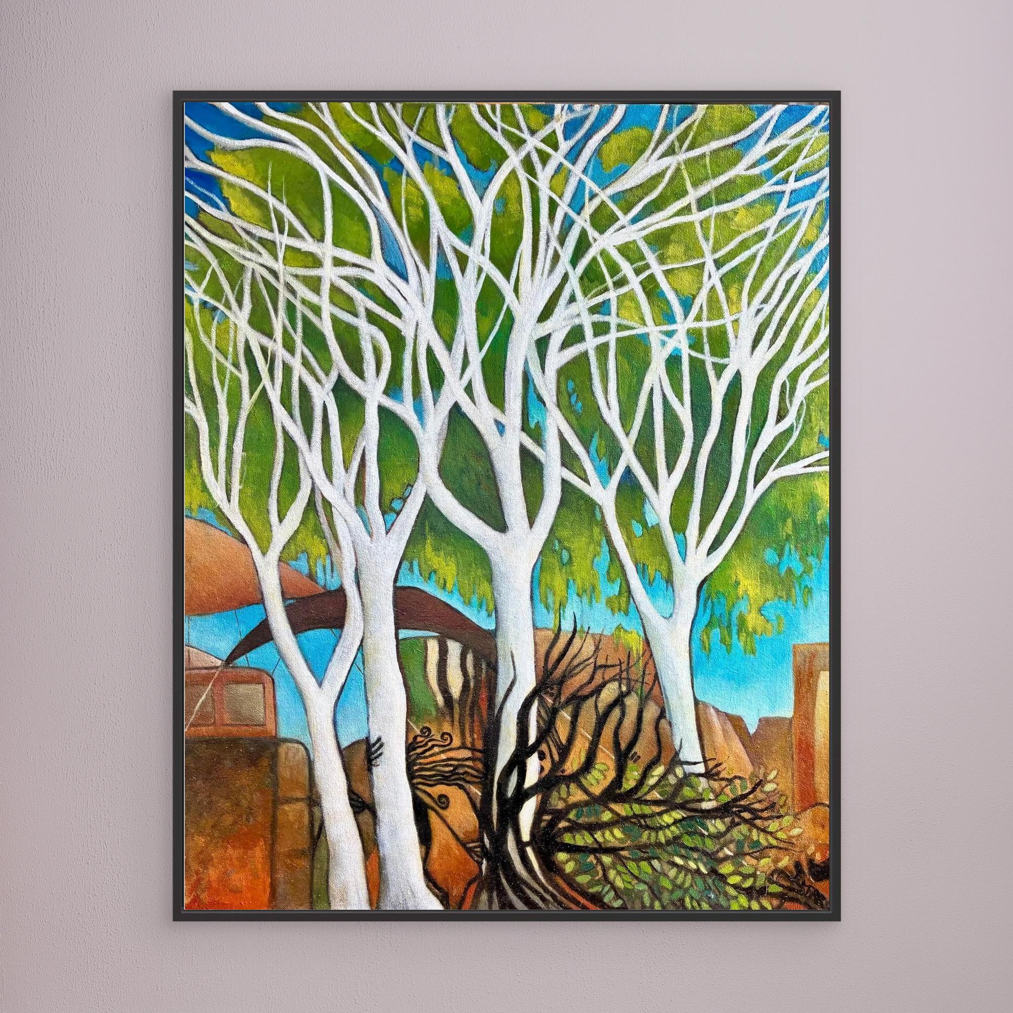 Ghost gum trees at Uluru